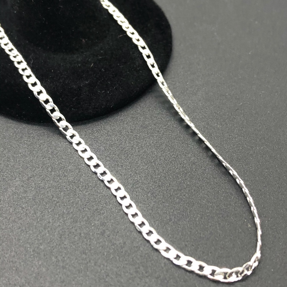 925 Silver Flat Curb Link Chain Necklace